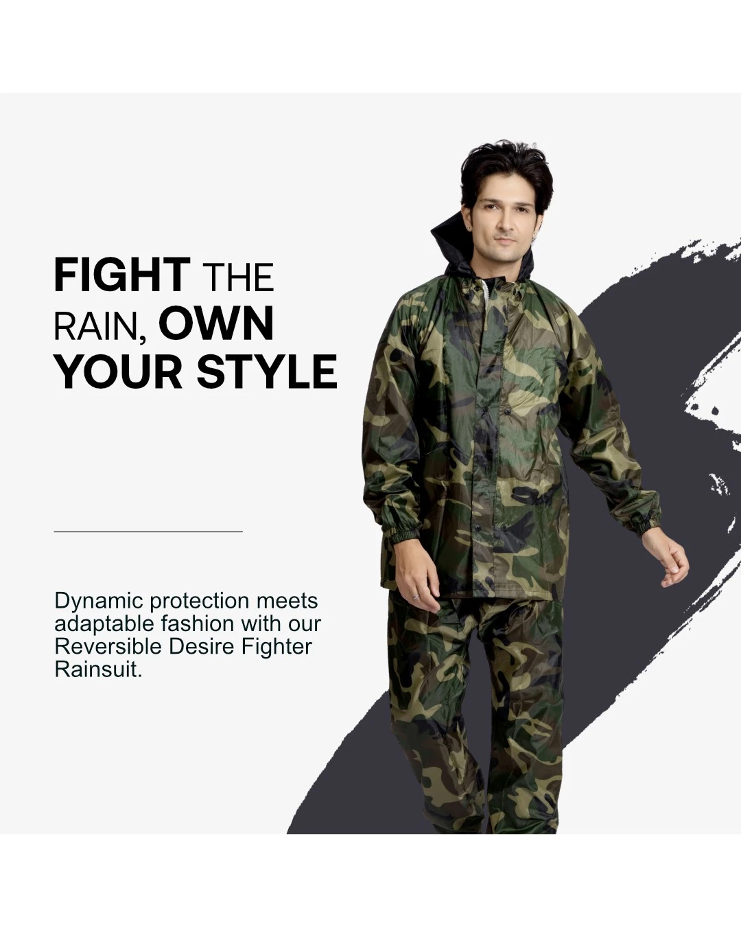 94M Reversible DESIRE FIGHTER Taping Rainsuit - Image 2