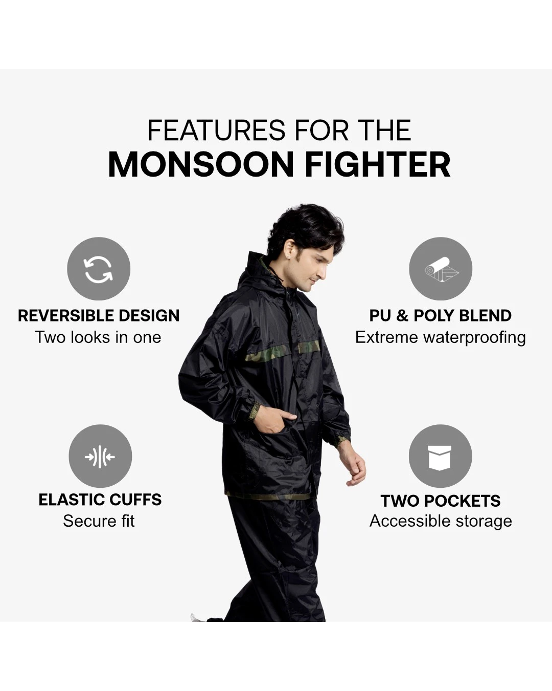 94M Reversible DESIRE FIGHTER Taping Rainsuit - Image 3
