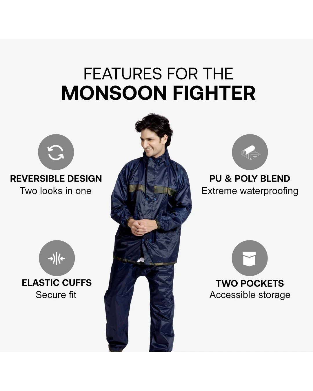 94M Reversible DESIRE FIGHTER Taping Rainsuit - Image 7