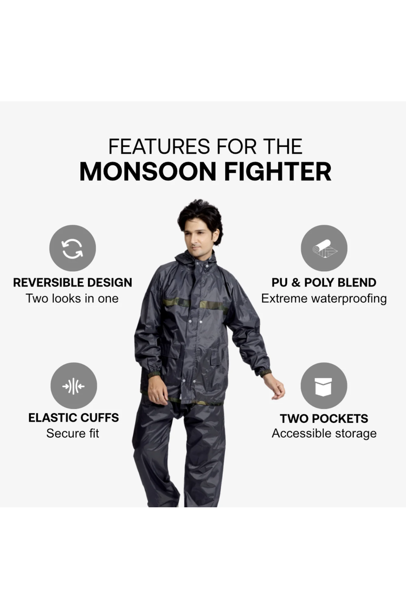 94M Reversible DESIRE FIGHTER Taping Rainsuit - Image 46