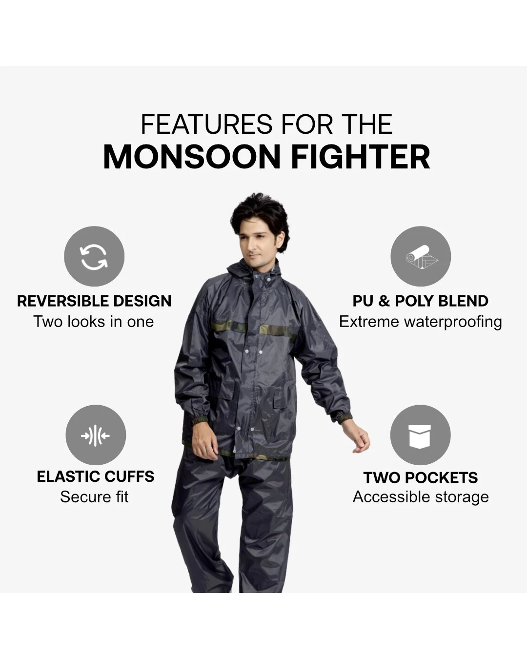 94M Reversible DESIRE FIGHTER Taping Rainsuit - Image 15