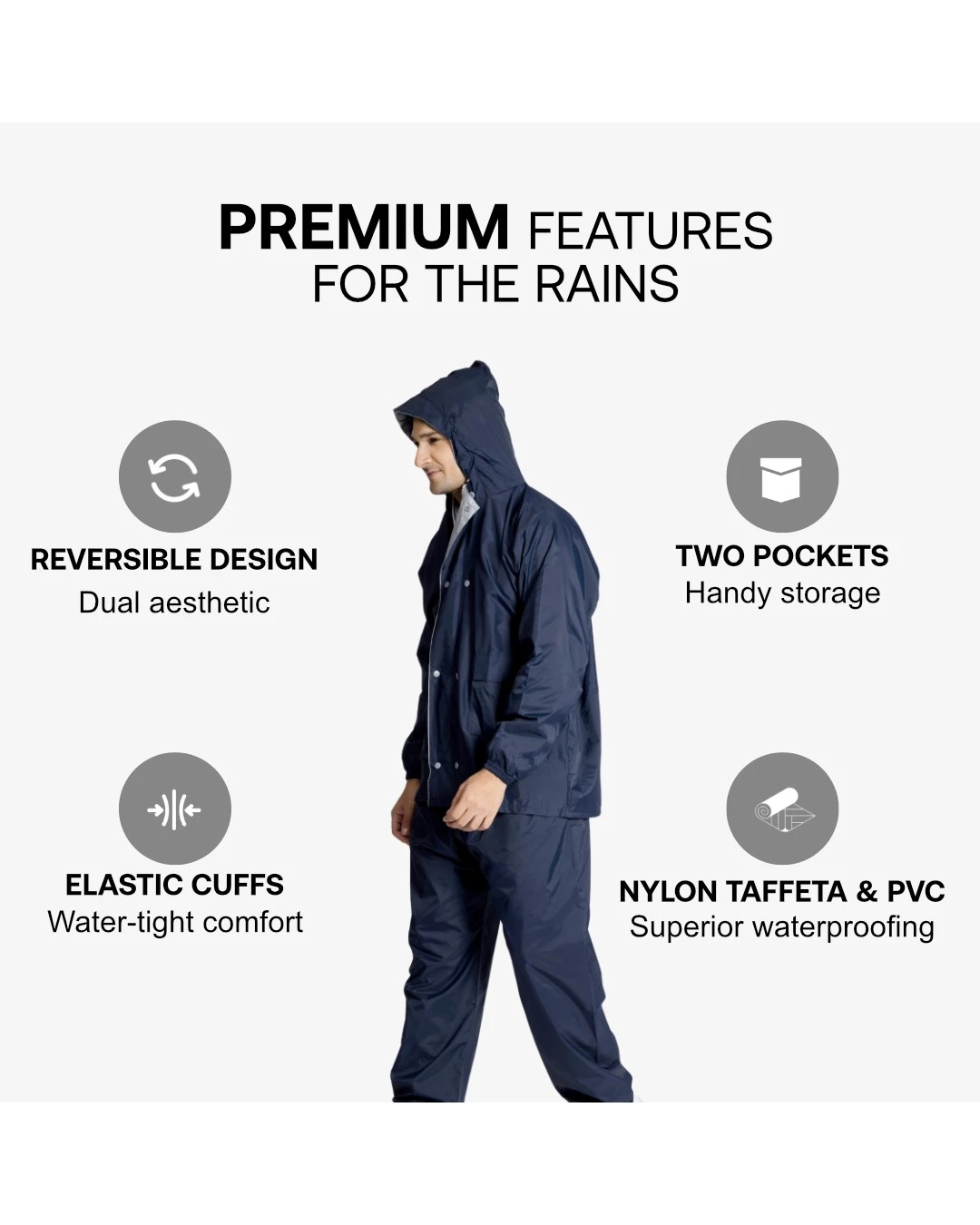 95M Reversible SOLITAIRE Rainsuit - Image 3