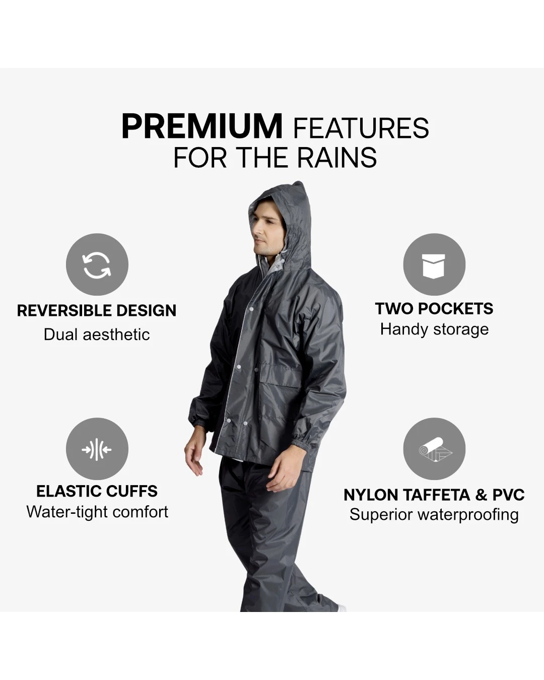 95M Reversible SOLITAIRE Rainsuit - Image 7