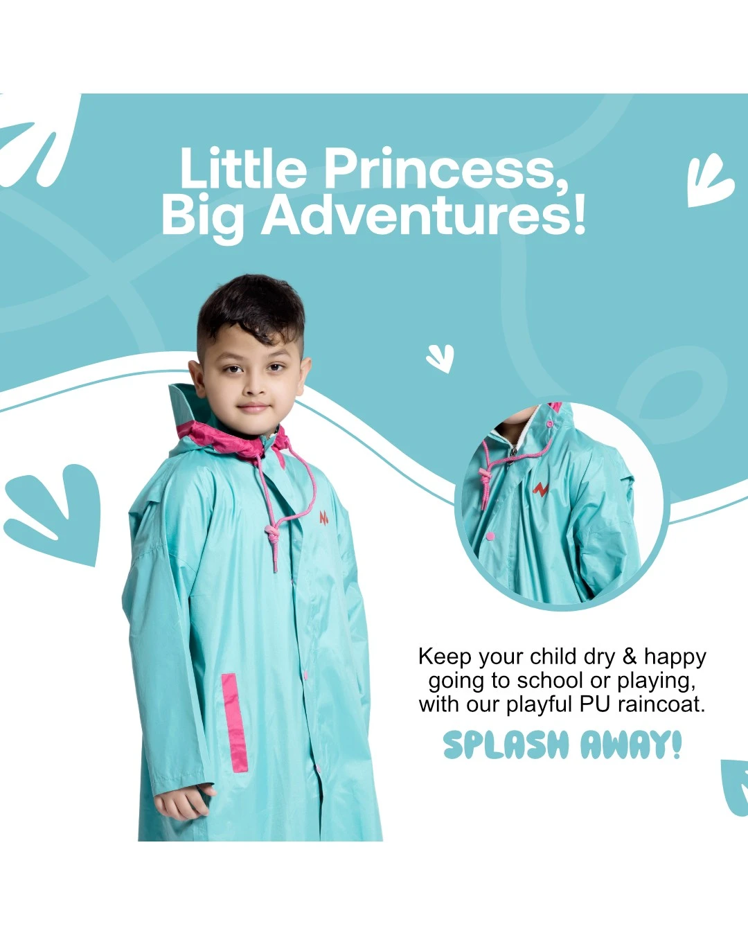 45K PRINCESS Taping Kids Raincoat - Image 5