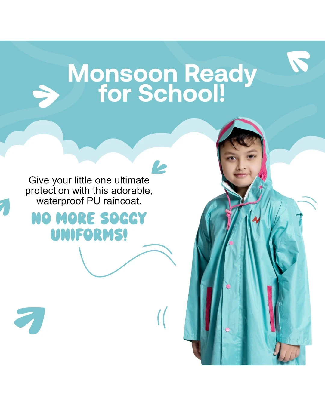 45K PRINCESS Taping Kids Raincoat - Image 3